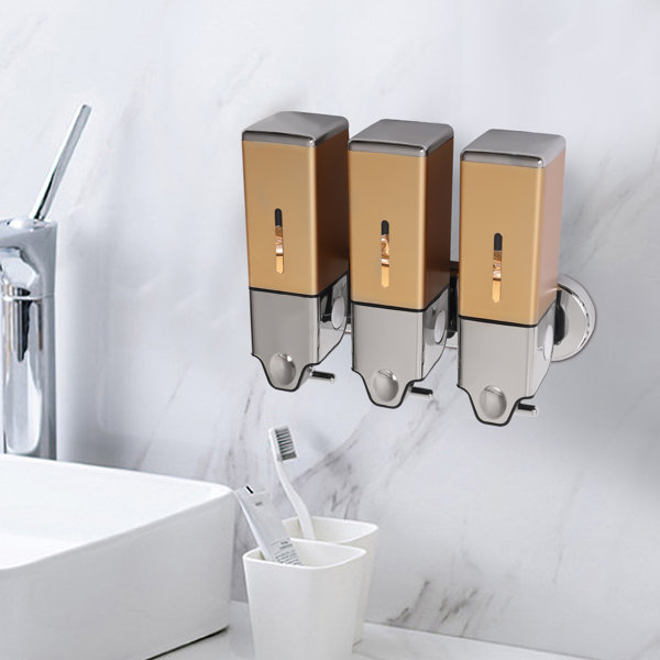 Latitude Run® Triple Wall Mount Shower Pump Soap Dispenser Wayfair
